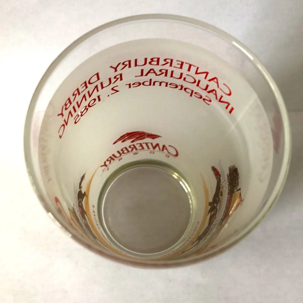 Canterbury Downs Inaugural Derby Collector’s glass